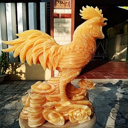 Tượng 12 con giáp bằng đá tự nhiên Yên Bái đẹp phong thủy