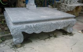 Sập đá trắng nguyên khối được chế tác 100% từ đá trắng tự nhiên Yên Bái