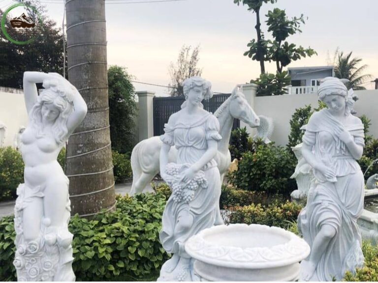 Tượng Cô Gái đá trắng tăng giá trị thẩm mỹ