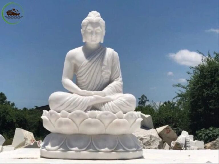 Tượng Phật A Di Đà bằng đá trắng