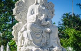 Tượng Quan Âm đá trắng uy tín, chất lượng hàng đầu Việt Nam