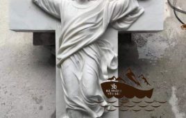 Tượng chúa Jesus đá trắng Yên Bái nguyên khối đẹp nhất hiện nay