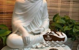 Tượng Phật Thích Ca Mâu Ni đá trắng Yên Bái giá tại xưởng