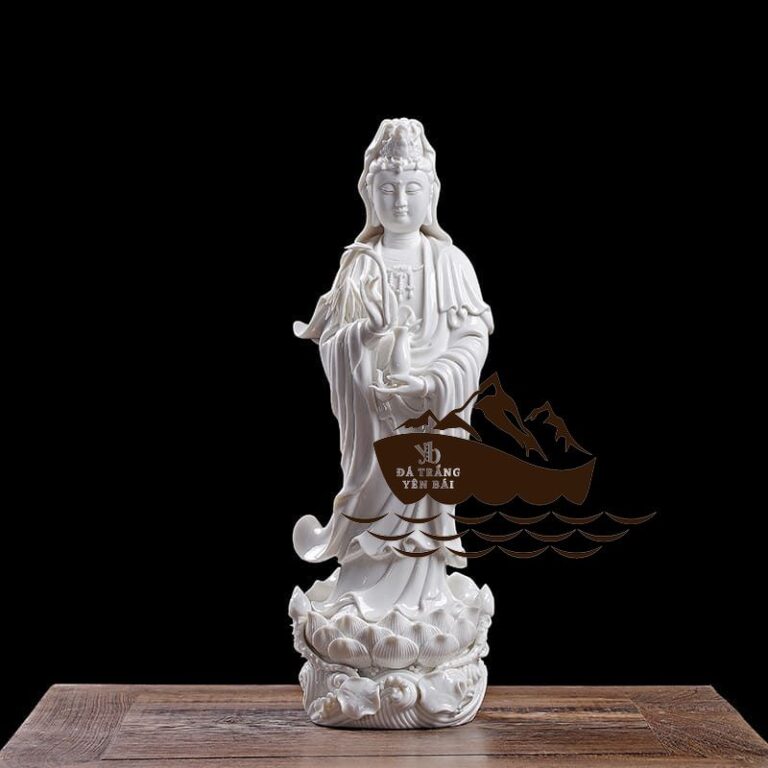 Tượng Bồ Tát Đại Thế Chí đá trắng