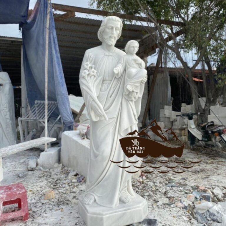 Tượng Thánh Phêrô đá trắng
