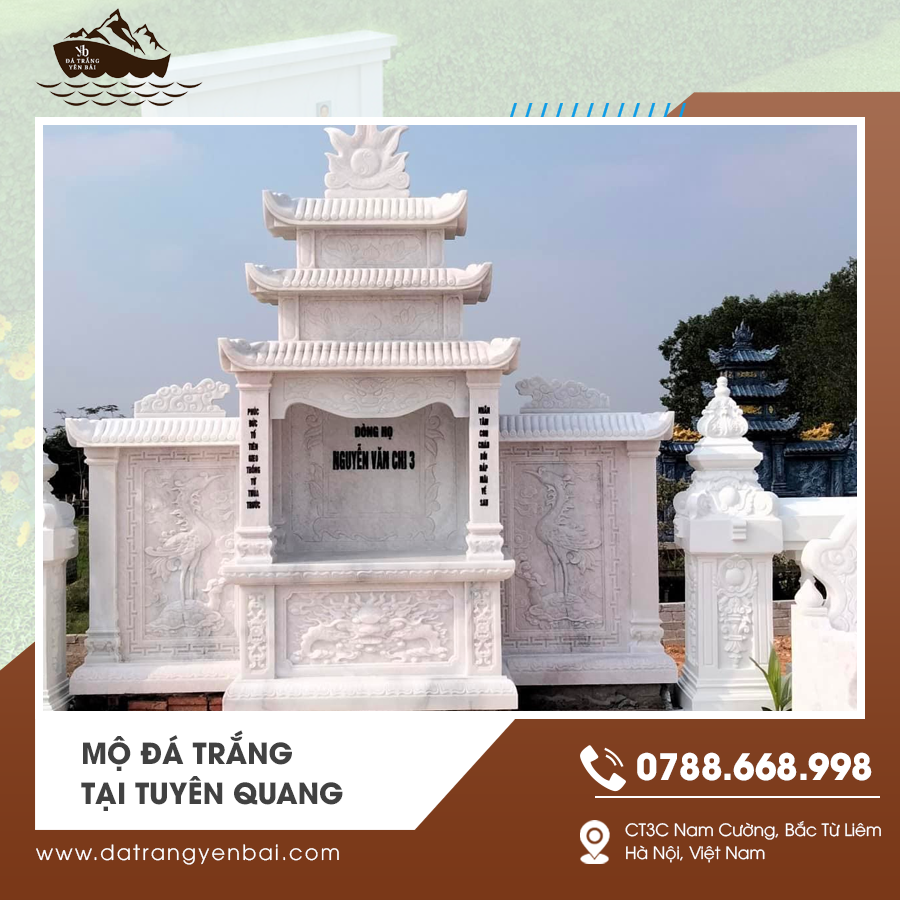 Mộ đá trắng tại Tuyên Quang kèm báo giá