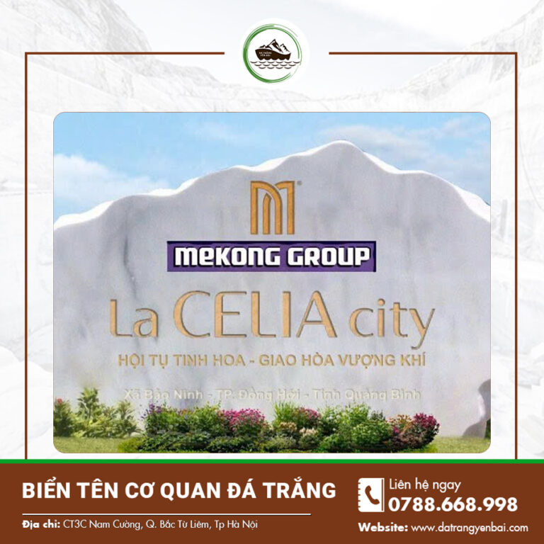 Biển tên cơ quan đá trắng - Biểu tượng của sự trang trọng, bền vững và đẳng cấp