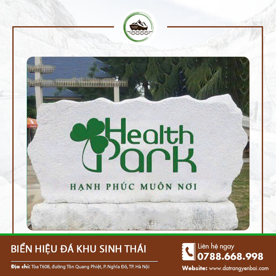 Biển hiệu đá khu sinh thái đồng điệu với kiến trúc thiên nhiên Biển hiệu đá khu sinh thái đồng điệu với kiến trúc thiên nhiên