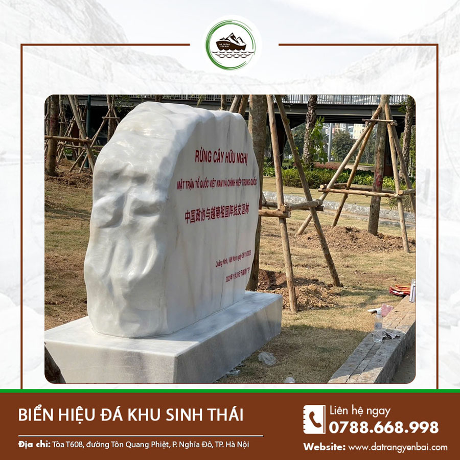 Biển hiệu đá khu sinh thái tạo dấu ấn riêng biệt Biển hiệu đá khu sinh thái tạo dấu ấn riêng biệt