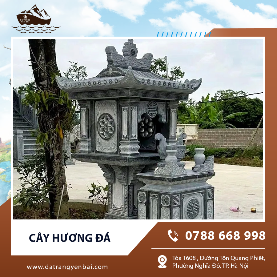 Hình ảnh cây hương đá được chạm khắc tinh xảo