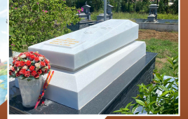 Mẫu mộ đá trắng – Vẻ đẹp thanh khiết và trang nghiêm trong kiến trúc tâm linh