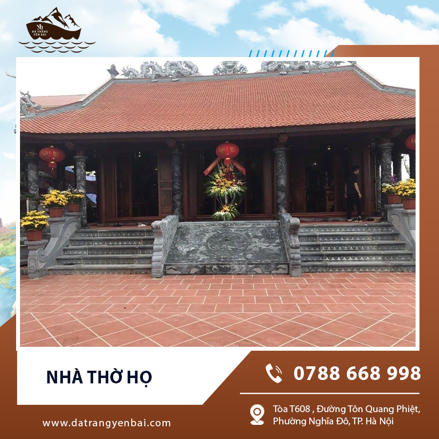 Nhà thờ họ khang trang, nơi con cháu tụ họp dâng hương tưởng nhớ tổ tiên.