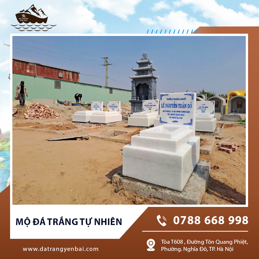Khu lăng mộ đá trắng tự nhiên đang trong quá trình làm