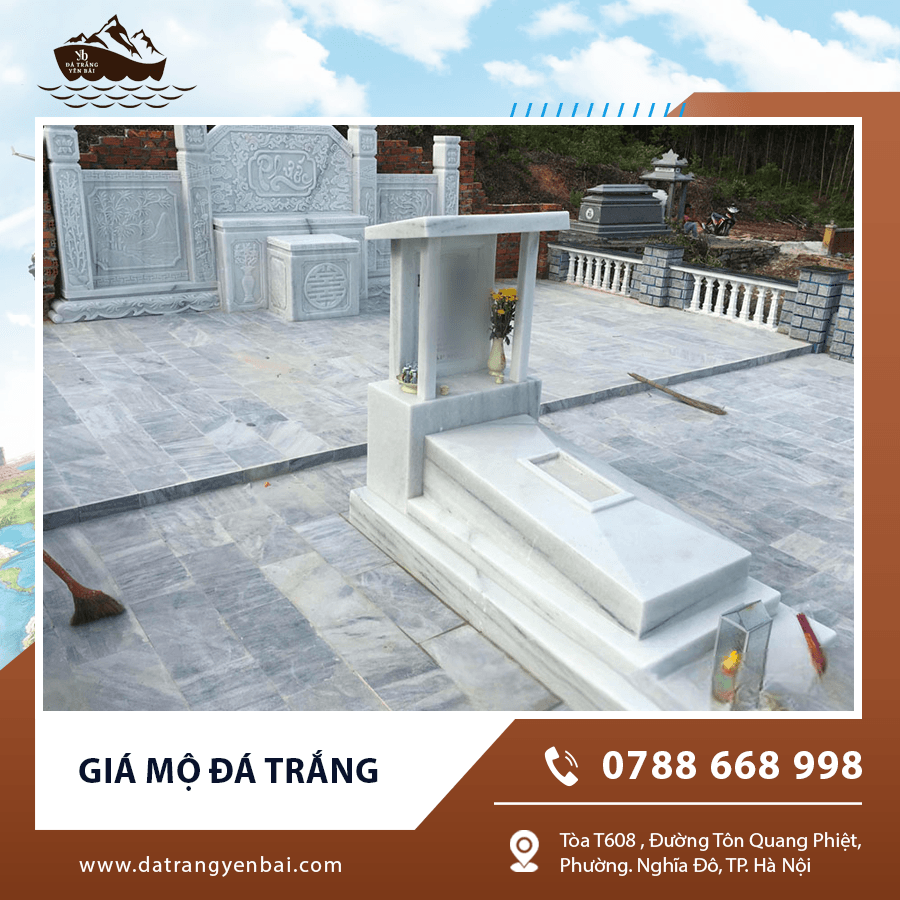 Mộ đá trắng nguyên khối tự nhiên