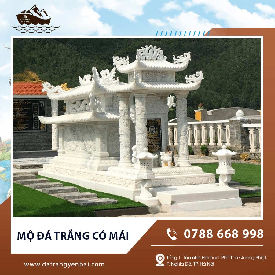 Mộ đá trắng có mái