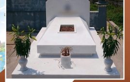 Mộ đá trắng không mái – Vẻ đẹp tinh giản và trang nghiêm cho mộ phần gia đình