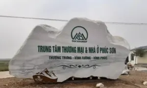Biển tên đá khối