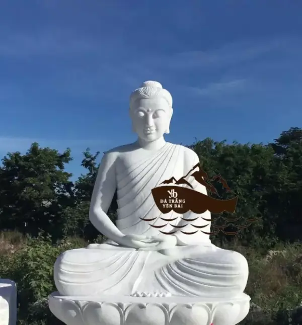 Tượng phật đá trắng