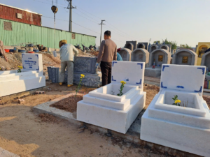 Mộ đá trắng chế tác theo yêu cầu — mẫu 8