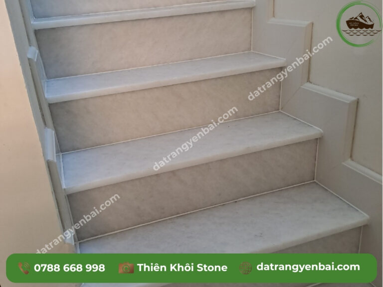 Đá Trắng Công Trình – đá trắng Yên Bái, Thiên Khôi chế tác tại xưởng Lục Yên