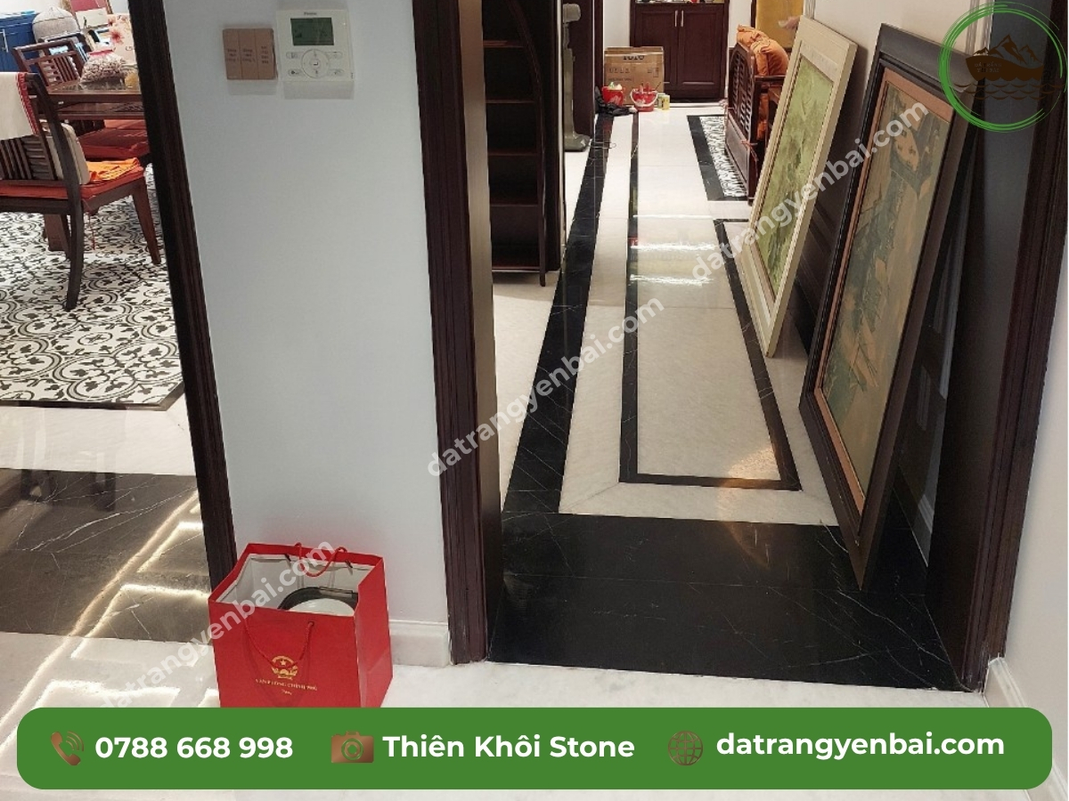 công trình ốp lát đá trắng Yên Bái biệt thự Ciputra Hà Nội