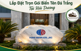 Giải Pháp Cảnh Quan Mặt Tiền Doanh Nghiệp: Lắp Đặt Trọn Gói Biển Tên Đá Trắng Tại Hải Dương