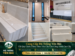 đá trắng tự nhiên cắt kích thước yêu cầu